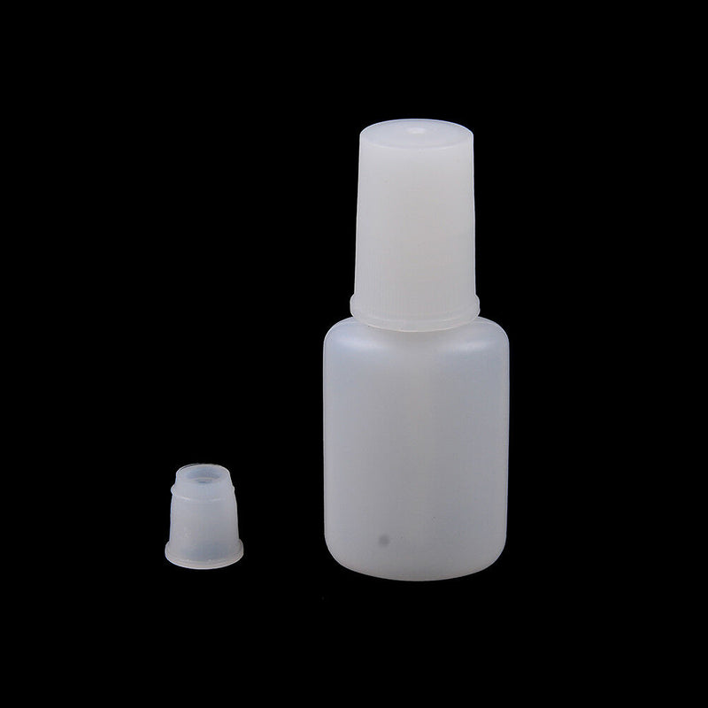 10Ml white plastic gel refillable bottle with brush nail polish oil bottle In TO