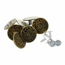 7PCS Letters Pattern Lock Inside No Sew Jeans Tack Buttons 20mm Dia