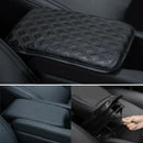 Universal Car Armrest Pad Cover Auto Center Console PU Leather Cushion Black
