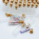 10pcs Small Clear Glass Bottle Wishing Vials Storage Container with Cork Stopper