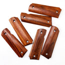1 Pair Natural Wood Patches Handle Scales Blanks Material for 1911 Grips Models