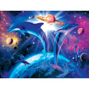 5D DIY Full Drill Fantasy Dolphin Horse Embroidery Diamond Painting (B1022)