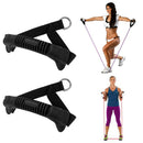 2pcs Attachment Gym Cable Machine Super Strong Resistance Bands Exercise Handles