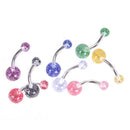 8PCS/Set Colorful Glitters Navel Belly Button Ring Barbell Piercing Body JewASE