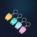 5Pcs Dental Oral Health Hygiene Floss Key Ring Keychain Random Colourful 15M