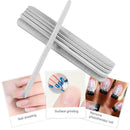10pcs Straight Nail Files Coating Cuticle Remover Buffer Manicure Tools