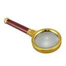 60mm Diameter 4X Optical Lens Rosewood Handle Magnifying Glass S7B4