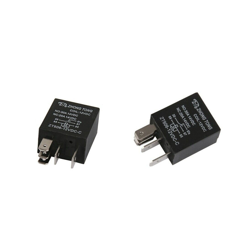 2 Pieces Replacement Car Automotive DC 12V 20A/30A Relay Relays 5P Universal