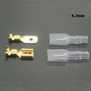 200Pcs/50Pairs Female Male Spade Crimp Terminals Sleeve Wire Wrap Connector W6X9