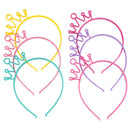 6x Crown Headbands Baby Girl Kids Hairband Hair Hoop Boho Elastic Headwear  BX