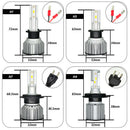 2Pcs 6000K Csp Car Led Headlight Bulb 50W 6400Lm Car Shape 9012 T4N9
