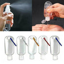 1Pc Travel Sanitizer Bottles Empty Refillable Plastic Bottle With Key Ring 30ml