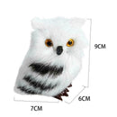 Owl White Black Furry Ornament Decor Adornment Simulation Gifts E3G6 C2P4
