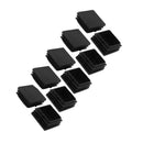 20 pieces Plastic square tube coupling cap plug cap 40 mm x 40 mm black V3R5