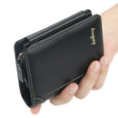 Baellerry Short Men Wallets 11 Card Holders Zipper Men Leather Purse Solid  K4C2