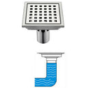 Tile Insert Square Floor Waste Grates Shower Drain 304 Stainless Steel Anti J5K7