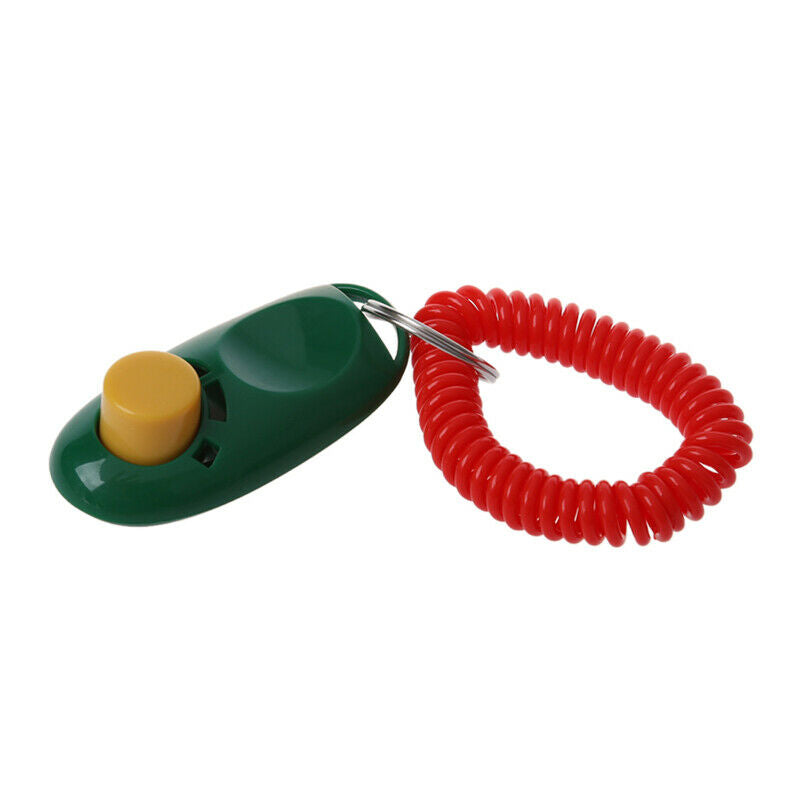 Dogs Puppy Cat Pet Click Clicker Training Trainer Teaching Obedience Wrist  E2C7