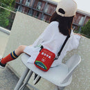 Kids Canvas Shoulder Crossbody Bag Dictionary Letters Children Cute Handbag