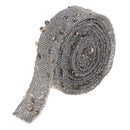 1 Yard Crystal Rhinestone Iron on Applique Chain Banding Trim Ribbon Crafts