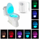 Motion Activated LED 8 Color Auto Toilet Bowl Bathroom Night Kids Lamp new L2J6