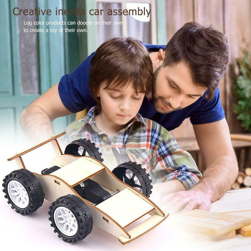 Kids Inertial Car Toys Kit DIY Educational Physics Science Assemble Craft