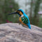 3pcs Realistic Kingfisher Birds Ornament Garden Sculpture Lawn Ornaments