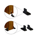 2X(2 Set Sliding Barn Door Floor Guide Bottom Adjustable Dual Clip Floor Mo
