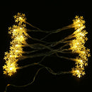 Battery Box LED String Light Waterproof Snowflake Fairy Decor Lamp (10m)