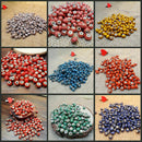 Lots 100pcs 6mm Ceramic Porcelain Round Loose Spacer Beads Jewelry Findings DIY