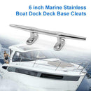 6in Stainless Steel Heavy Duty Boat Dock Deck Rope Cleat Marine Bollard