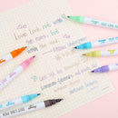 Colorful Highlighter Pen Double Line Fluorescent Marker Student Stationery