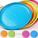 Portable Green Rubber Round Pet Dog Cat Fris*bee Toys Training Equipment Flyer