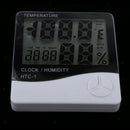 HTC-1 Indoor Thermometer Hygrometer Temperature Humidity Monitor Meter Clock