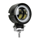 Motorcycle Waterproof Angel Eyes LED Spotlights Headlight Light Round