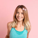 Bow Hairpin Women Ponytail Holders Clip Headwear Hair Accessories (Pink) A