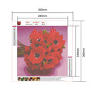 5D Full Round Drill Diamond Painting diy Flowers Needlework Decor (C1276)