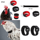2pcs No Crow Collar for Roosters No Crowing Belt Neckband Poultry Supplies Black