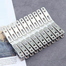 100PCS Clothes Pegs Stainless Steel Clips For Coat Pants Laundry Drying Han