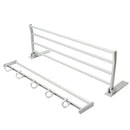 Double Aluminum Wall Mounted Bar Bathroom Holder Towel Rail Storage Rack Sh