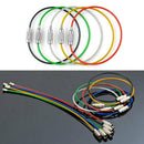 5PCS Heavy Duty Rope Key Ring Tool Stainless Steel Wire Cable Key Chain Loop New