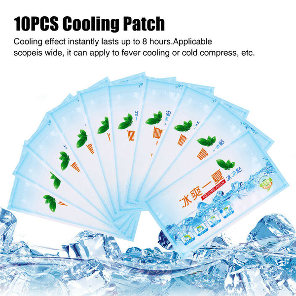 10pcs/pack Gel Sheet Summer Lower Temperature Forehead Anti Hot Cooling Patch
