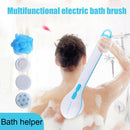 Waterproof Shower Brush Long Handle Hygiene Bath Massage Battery Powered