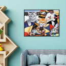 5D DIY Full Drill Diamond Painting Cats Family Cross Stitch Embroidery Kits