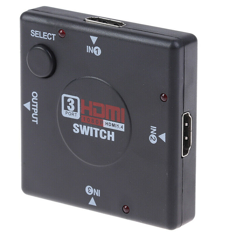 Hdmi 3 Port Switch AUTO Switcher Splitter Selector HUB Box Cable HDTV 2160P OZ