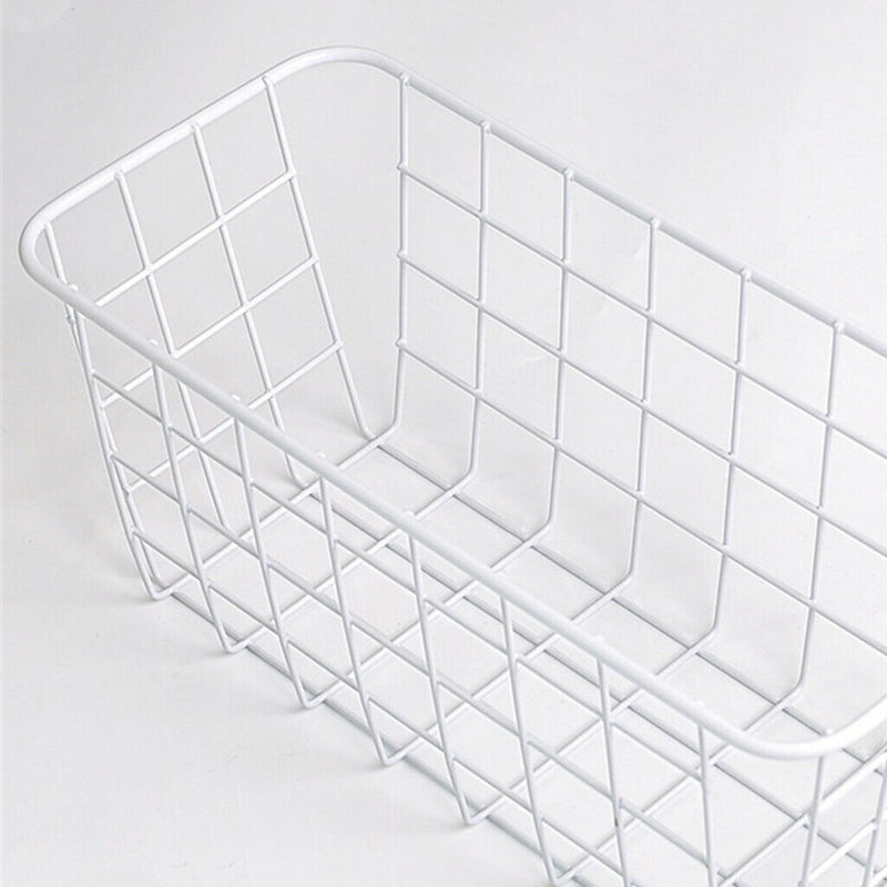 3x Small Metal  Food Storage Organizer Basket