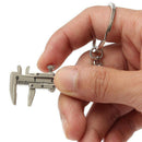 Useful Mini Vernier Caliper Tool Pendant Slider Slides Keyring Key Chain 10 J7F9