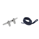 Blue Double Braid 1/4"x5'' Marine Docking Rope+ Yacht Boat Rope Cleat 5 inch