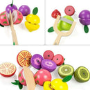 Children'S Wooden Magnetic Cut Fruit And Vegetables Baby Cut And Cut Home K