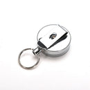 1 Pc Full Metal Keychain Stainless Steel Retractable Key Recoil Pull Chain FT