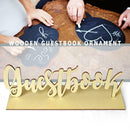Wooden Wedding Guestbook Table Name Sign Book DIY Craft Home Decor Ornament
